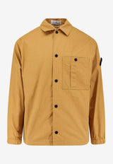 Stone Island Logo Patch Buttoned Shirt Yellow L1S151200018S0299V0034_MUSTARD_48137429