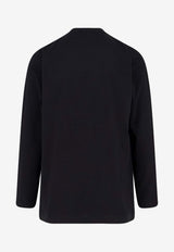 Y-3 Logo Print Long-Sleeved T-shirt Black KQ9778Black_Black_44824330