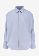 AMI PARIS Striped Buttoned Shirt Blue USH766CO02194844_BLEU CACHEMIRE/ BLANC_48013853