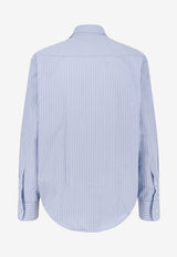 AMI PARIS Striped Buttoned Shirt Blue USH766CO02194844_BLEU CACHEMIRE/ BLANC_48013853