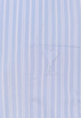 AMI PARIS Striped Buttoned Shirt Blue USH766CO02194844_BLEU CACHEMIRE/ BLANC_48013853