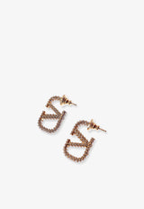Valentino VLogo Crystal Earrings Gold 8W2J0G73YCWMH5_ORO 18/CRYSTAL SILVER SHADE_42176814