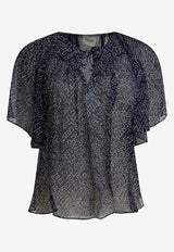 Isabel Marant Etoile Neslya Printed Ruffled Blouse Blue 26PHT0613FBD1J08E30MI_02c1c095-fcab-40e6-98ad-c27d71d282a1