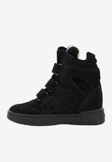 High-Top Leather Sneakers
