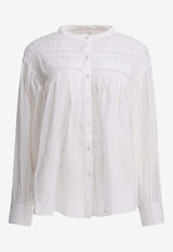 Isabel Marant Etoile Plalia Gathered Blouse White 25PHT0002FCB3J04E20WH_7c73b4ad-f3ec-4d73-a2b6-e63d9ab819c1