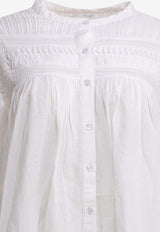Isabel Marant Etoile Plalia Gathered Blouse White 25PHT0002FCB3J04E20WH_7c73b4ad-f3ec-4d73-a2b6-e63d9ab819c1