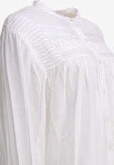 Isabel Marant Etoile Plalia Gathered Blouse White 25PHT0002FCB3J04E20WH_7c73b4ad-f3ec-4d73-a2b6-e63d9ab819c1