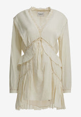 Isabel Marant Etoile Damya V-neck Mini Dress Beige 26PRO0974FAD1J11E23EC_30af7cfe-2ad5-4696-b194-d313d6c55626
