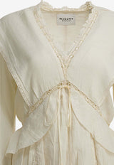 Isabel Marant Etoile Damya V-neck Mini Dress Beige 26PRO0974FAD1J11E23EC_30af7cfe-2ad5-4696-b194-d313d6c55626