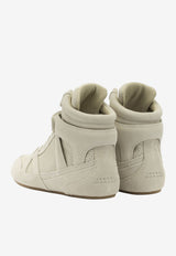 Leather High-Top Sneakers