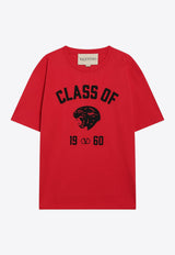 Crewneck T-shirt with Panther-Print