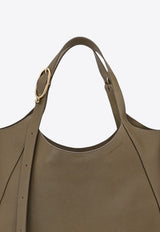 Longchamp XL Le Foulonné Leather Hobo Bag Green 10331021/R_LONG-M17