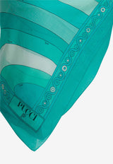 Iris-Print Tie-Up Cover-Up