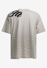 Balenciaga Big B Printed T-shirt  White 764235TTVN99081_7d707347-1f37-4737-a5ff-2538042f96df