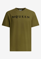 Alexander McQueen Logo Print T-shirt Green 847750QTAD50314_8d408875-332d-4972-9fdc-ab3c316c1bed