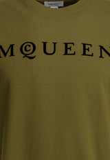 Alexander McQueen Logo Print T-shirt Green 847750QTAD50314_8d408875-332d-4972-9fdc-ab3c316c1bed