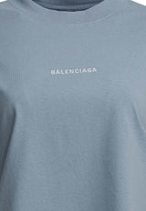 Balenciaga Logo Print Boxy T-shirt Light Blue 850990TTVJ14773_ea4da342-48dc-4074-bd62-1d8c915e116f