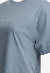 Balenciaga Logo Print Boxy T-shirt Light Blue 850990TTVJ14773_ea4da342-48dc-4074-bd62-1d8c915e116f
