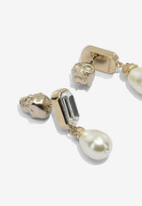 Alexander McQueen Skull Pearl Earrings Gold 855286J161P1053_2477a991-0f28-429c-958b-be8c55412d6b