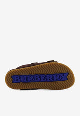 Burberry Double-Buckle Checked Sandals Brown 8118613C1170_SNUG_40017550