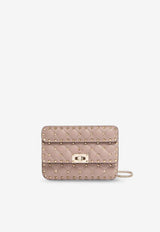 Valentino Small Rockstud Spike Nappa Leather Shoulder Bag Pink 8W2B0123NAPP45_POUDRE_42176929