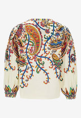 Etro Paisley Print V-neck Blouse Multicolor WRJA008899SP5I1X0800_MultiColour_40468312