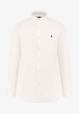 Polo Ralph Lauren Logo Embroidered Buttoned Shirt White 710928254002_White_48136901