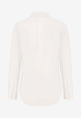 Polo Ralph Lauren Logo Embroidered Buttoned Shirt White 710928254002_White_48136901