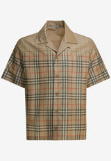 Burberry Faded Check Short-Sleeved Shirt Beige 8119159_1f712d44-a881-42bc-81ef-43621310a529