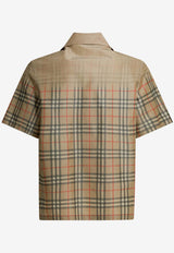 Burberry Faded Check Short-Sleeved Shirt Beige 8119159_1f712d44-a881-42bc-81ef-43621310a529