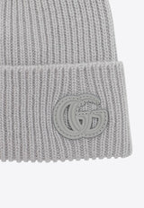 Cashmere Beanie with Logo-Patch
