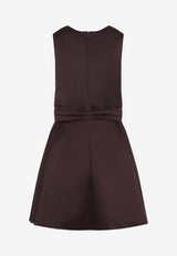 Elisabetta Franchi Sleeveless Mini Dress Brown AB87261E2644_Brown_41973270