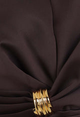 Elisabetta Franchi Sleeveless Mini Dress Brown AB87261E2644_Brown_41973270