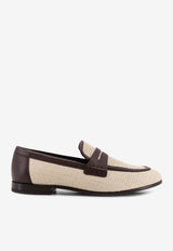 Brunello Cucinelli Raffia and Leather Loafers Beige MZQ9C3210C112_ROPE_40000204