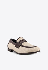 Brunello Cucinelli Raffia and Leather Loafers Beige MZQ9C3210C112_ROPE_40000204