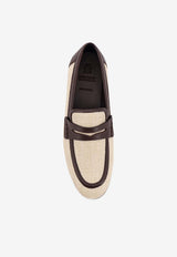 Brunello Cucinelli Raffia and Leather Loafers Beige MZQ9C3210C112_ROPE_40000204