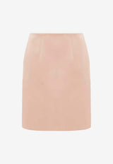 Chloé Satin Mini Skirt Pink CH26SJU192626K7_Rose Dust_41114854