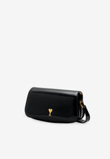 AMI PARIS Paris Paris Glazed Leather Shoulder Bag Black ULL719AL0139001_Black_48013821