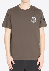 Crewneck T-shirt with Logo-Patch