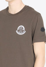 Crewneck T-shirt with Logo-Patch