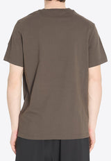 Crewneck T-shirt with Logo-Patch