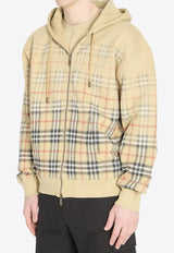 Check Zip-Up Hooded Sweatshirts