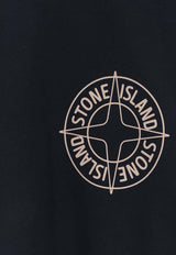 Stone Island Compass Print Crewneck Sweatshirt Blue L1S156100001S0283V0020_Blue_48900929