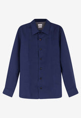 Brunello Cucinelli Long-Sleeved Linen Shirt Blue MM6840618C011_Blue_40000169