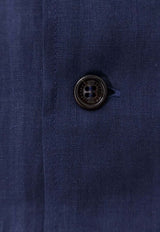 Brunello Cucinelli Long-Sleeved Linen Shirt Blue MM6840618C011_Blue_40000169