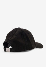 Stone Island Logo Embroidered Baseball Cap Black L1S159100002S0106V0029_Black_48900899