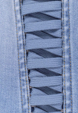 Elisabetta Franchi Corset Denim Cropped Top Blue JT02D61E2192_Clear Blue_41973249