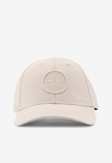 Stone Island Logo Embroidered Baseball Cap White L1S159100013S0248V0093_White_48900891