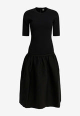 Toteme Gathered Midi Dress Black 261-WRD0279-FB0567-001BLACK_abed9728-a512-4816-a7a1-1dbb6f8695f4