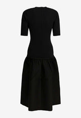 Toteme Gathered Midi Dress Black 261-WRD0279-FB0567-001BLACK_abed9728-a512-4816-a7a1-1dbb6f8695f4